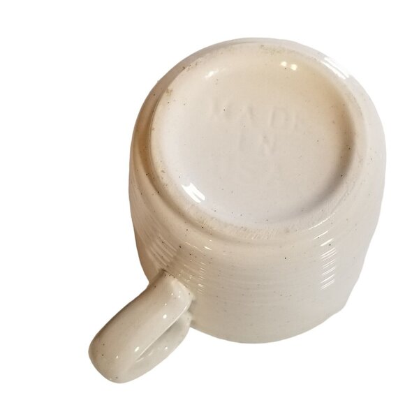 Vintage Speckled Made In USA Coffee Mug Cup Stackable Farmhouse Beige Lot of 8 - Picture 5 of 9